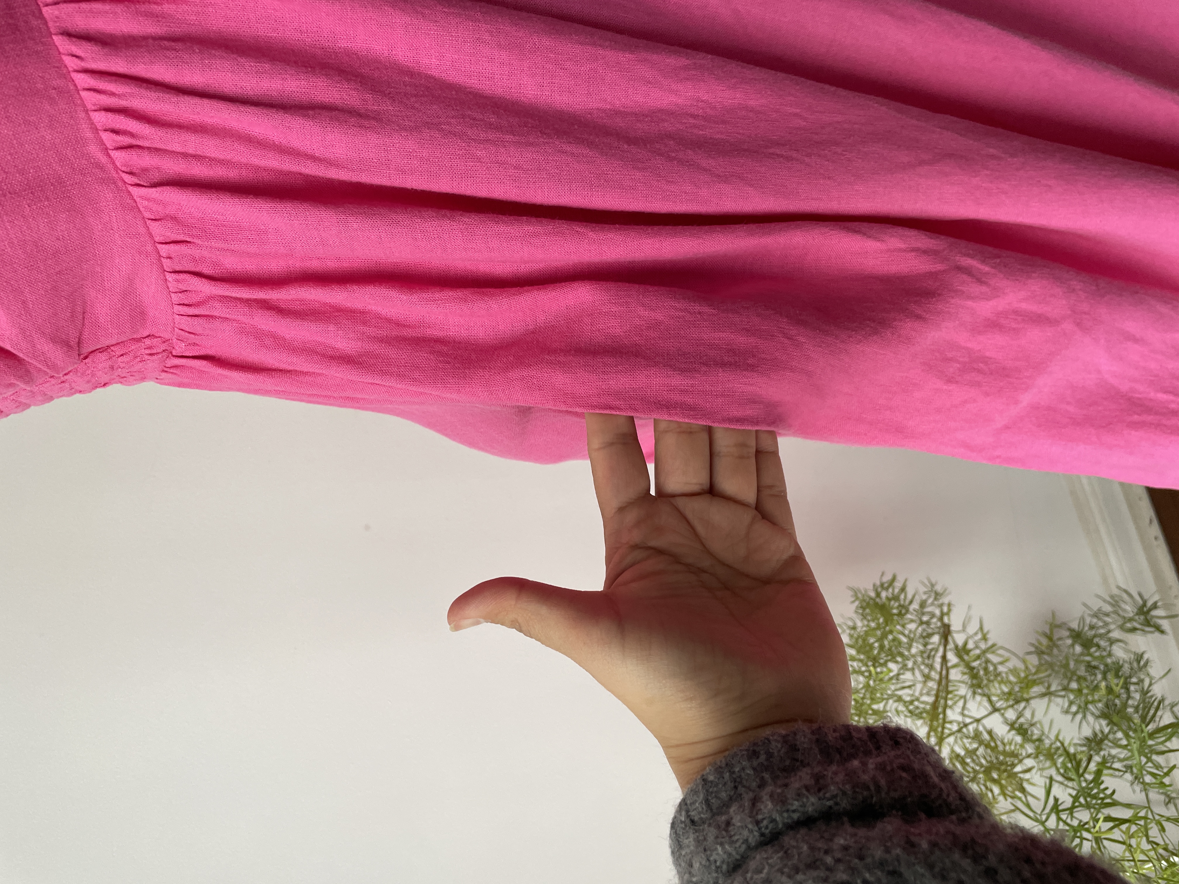 Vestido rosa lino. Talla: S elasticado 5