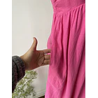 Vestido rosa lino. Talla: S elasticado 5