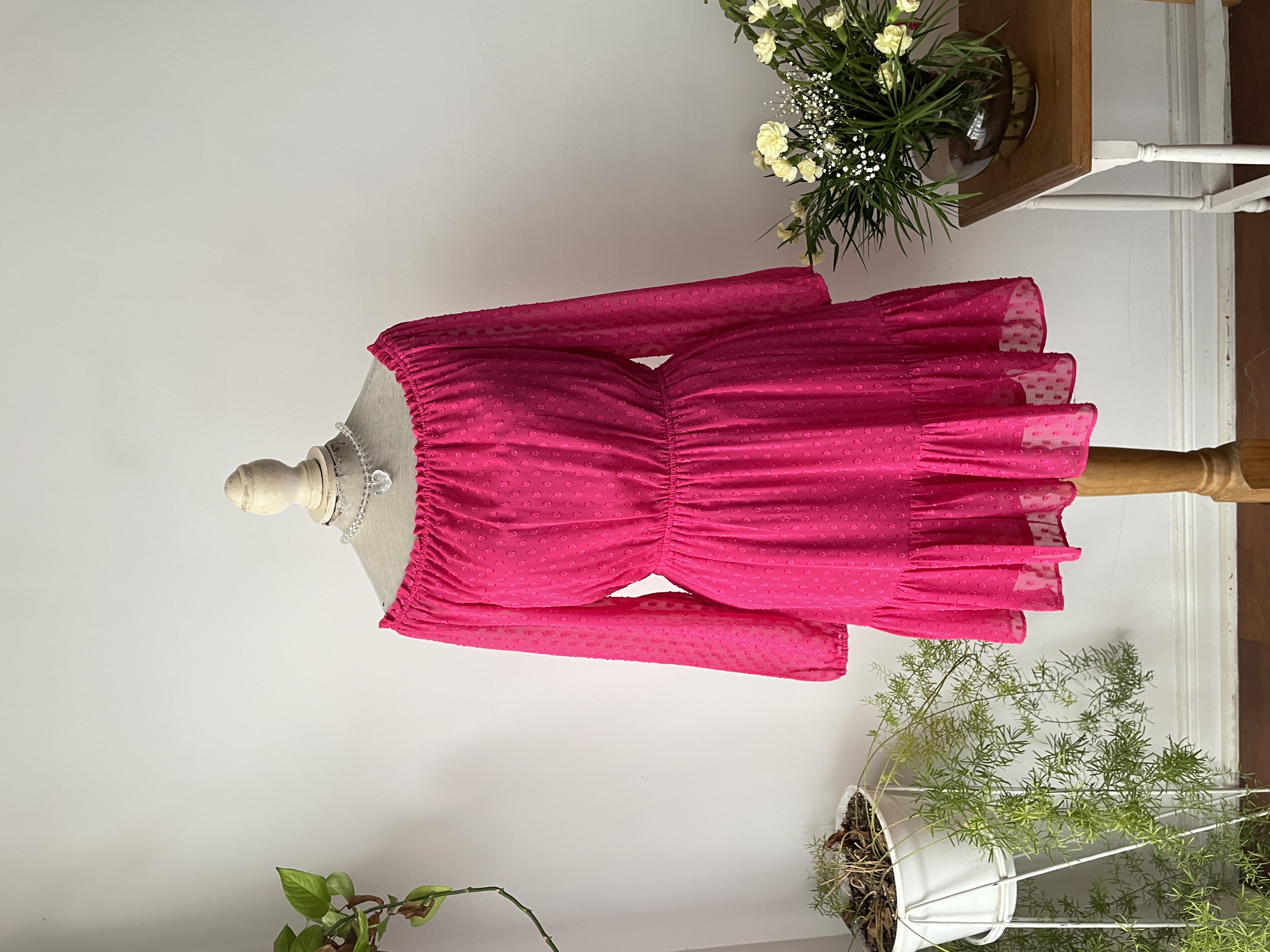 Vestido fucsia. Talla: 44 (L) 1