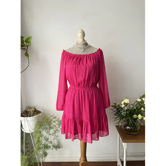 Vestido fucsia. Talla: 44 (L)