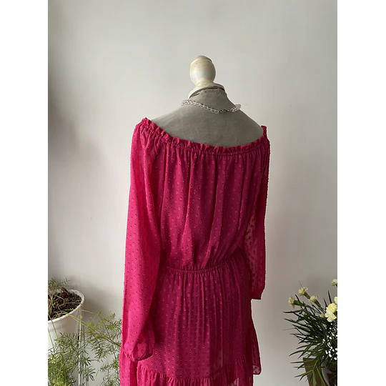 Vestido fucsia. Talla: 44 (L)