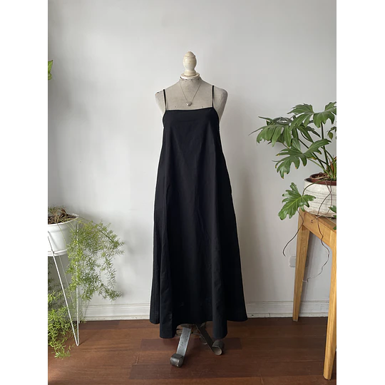 Vestido algodón lino. Talla: M