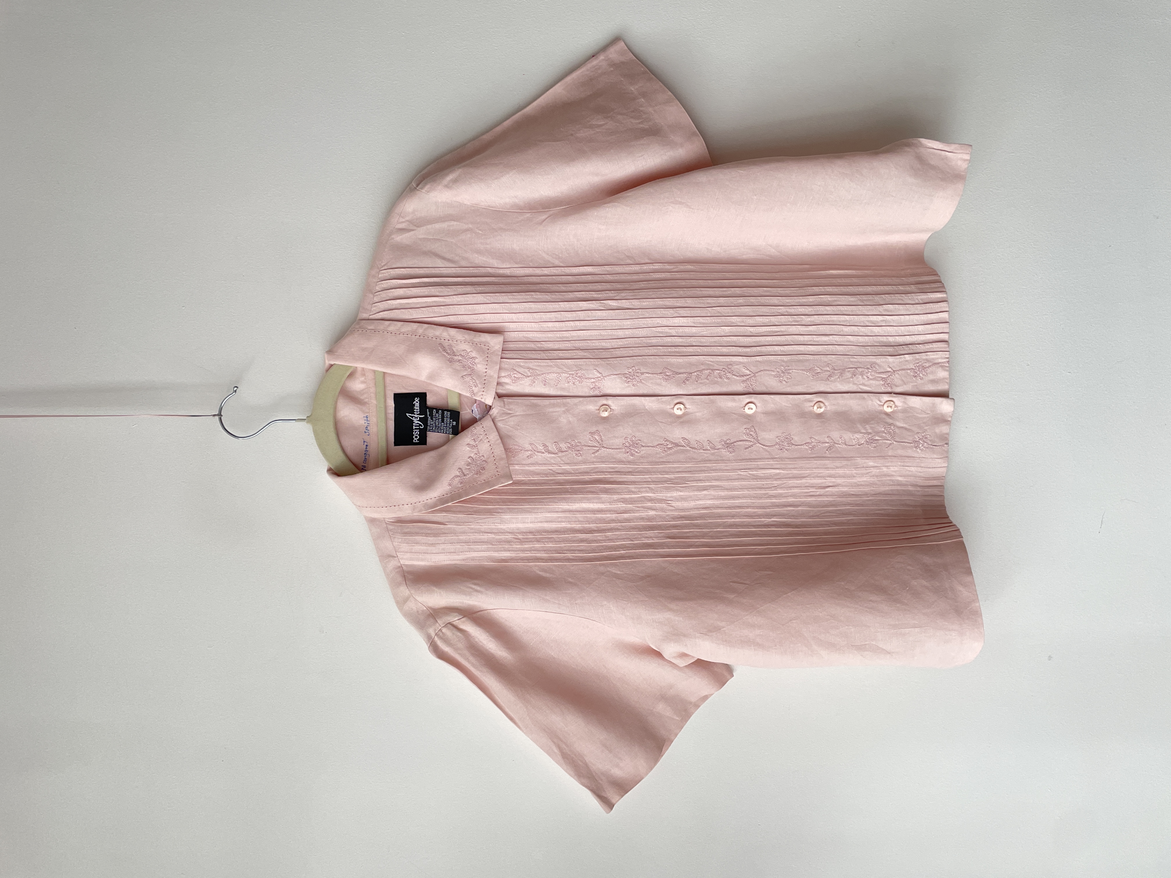 Blusa vintage lino. Talla: 16 (XL) 1