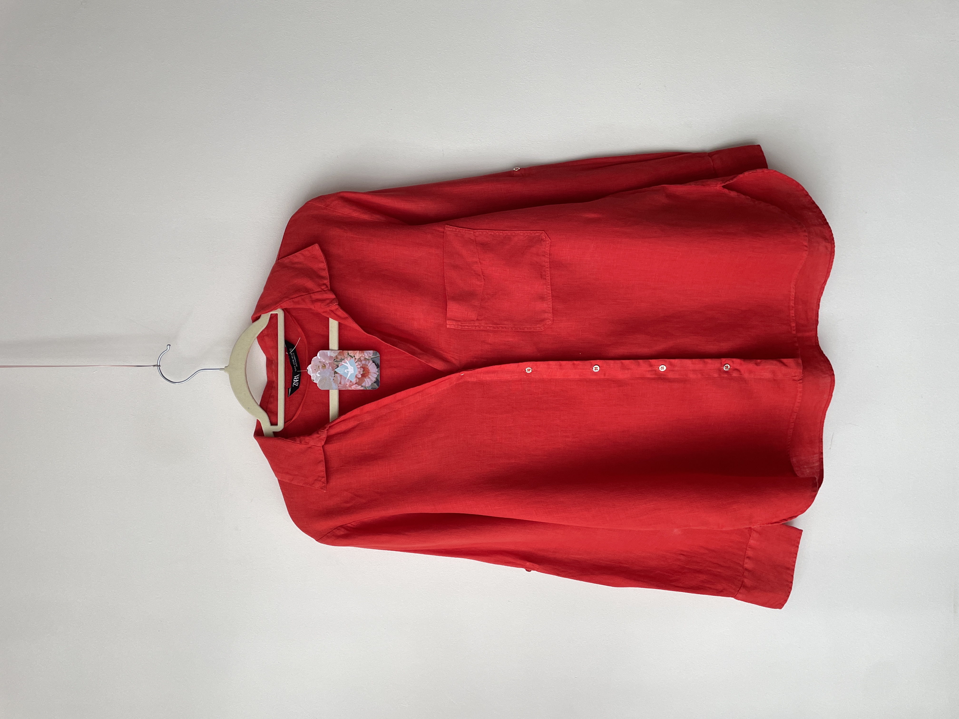 Blusa lino rojo. Talla: M 1