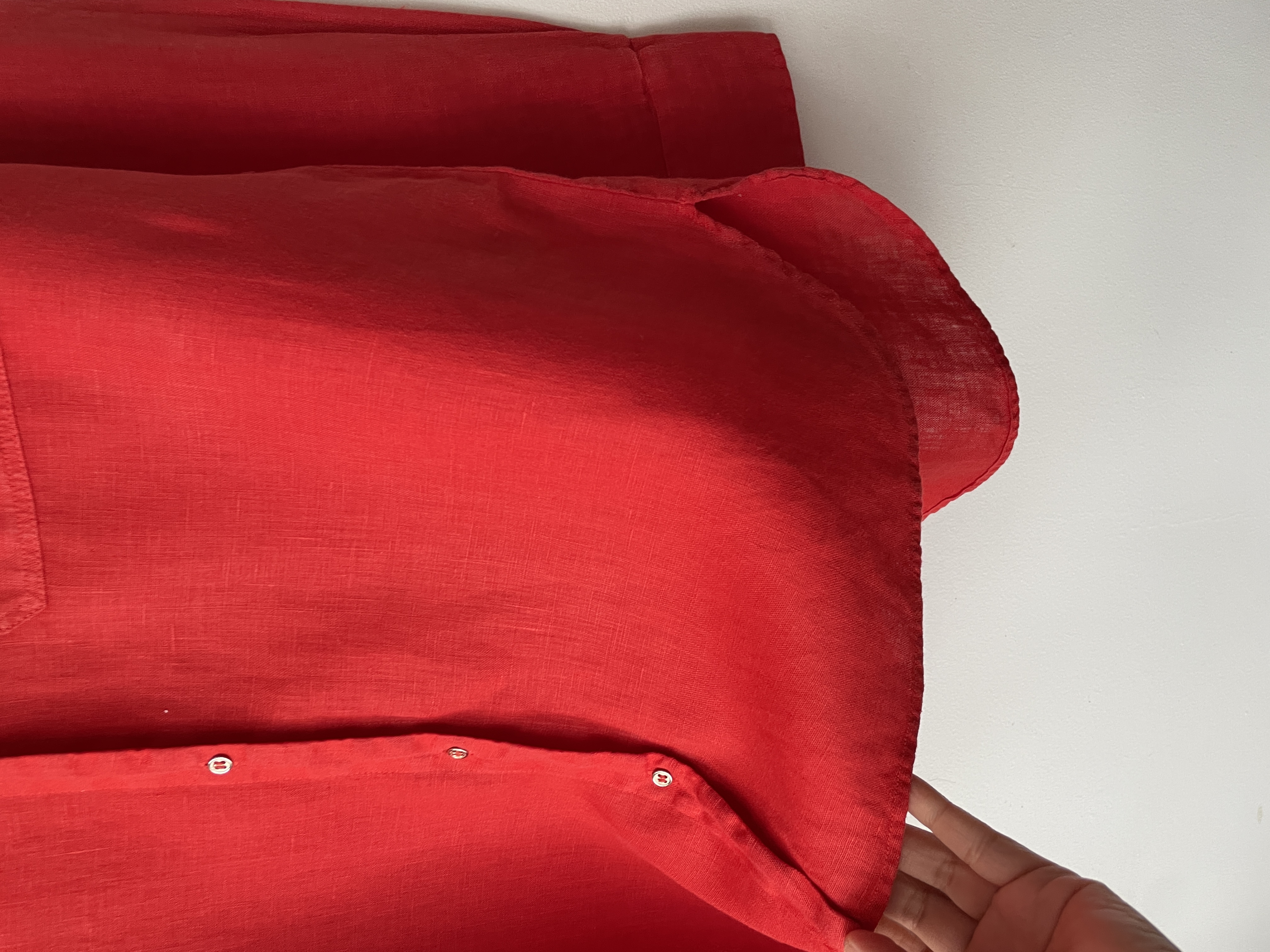 Blusa lino rojo. Talla: M 3