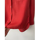 Blusa lino rojo. Talla: M 3