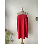 Vestido lino rojo. Talla: 2XL 1