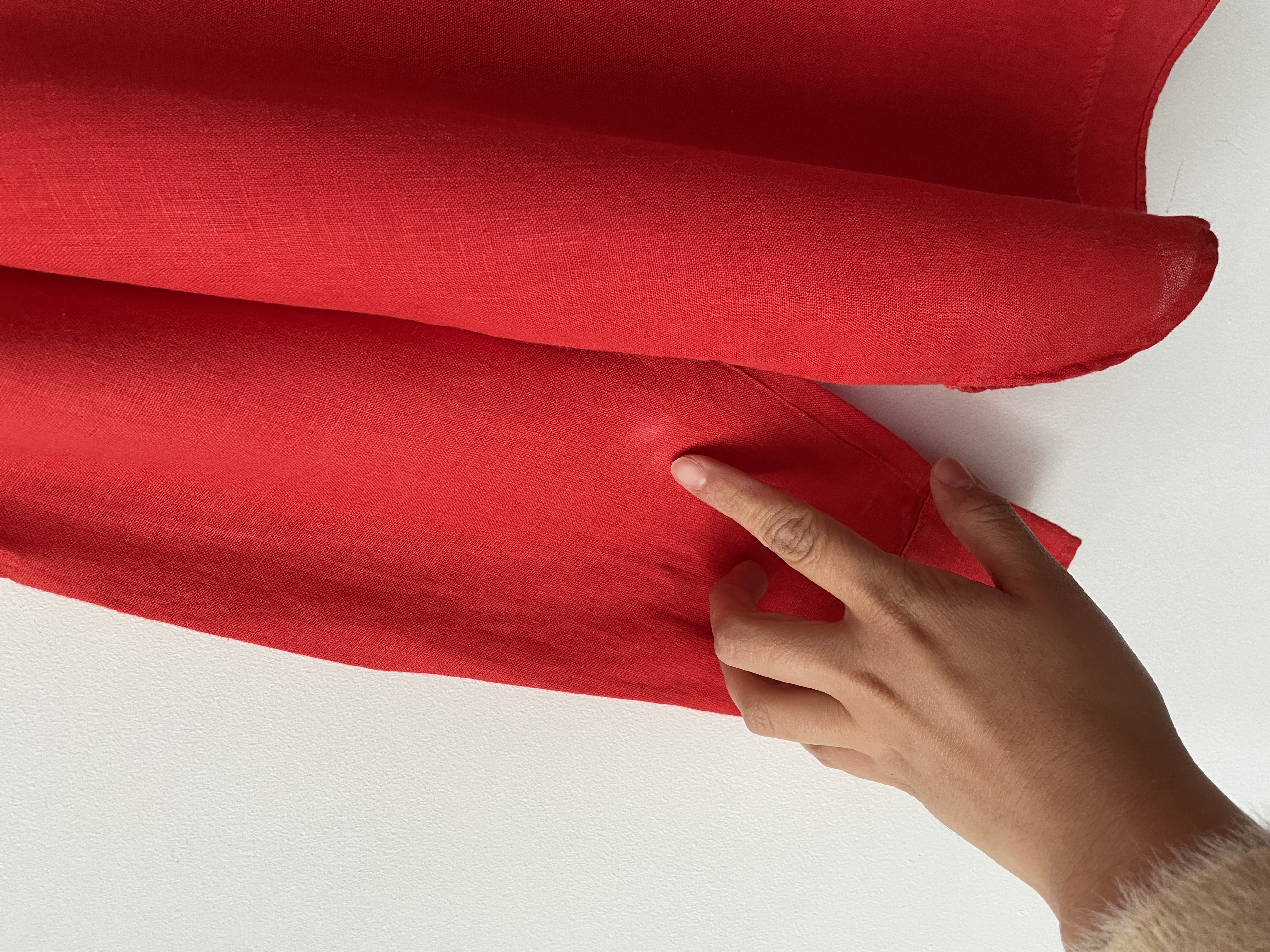 Blusa lino rojo. Talla: M 4