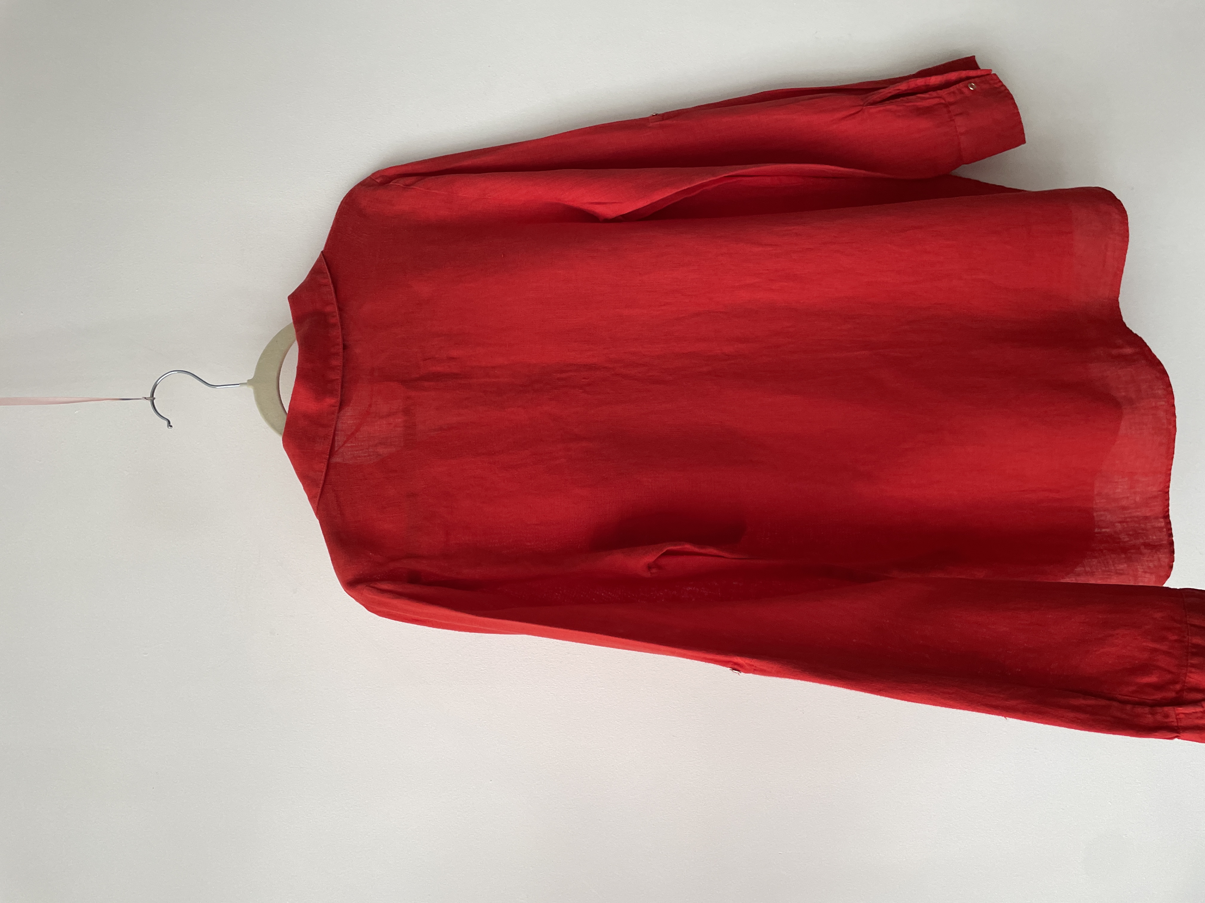Blusa lino rojo. Talla: M 5