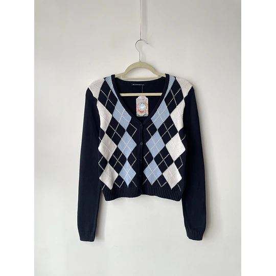 Cárdigan rombos. Talla: S