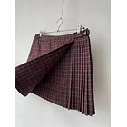 Falda tartán burdeo. Talla: L 2
