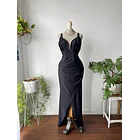 Vestido satín. Talla: L  1
