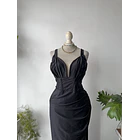 Vestido satín. Talla: L  3