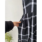 Vestido tartán lino. Talla: M elsaticado 3