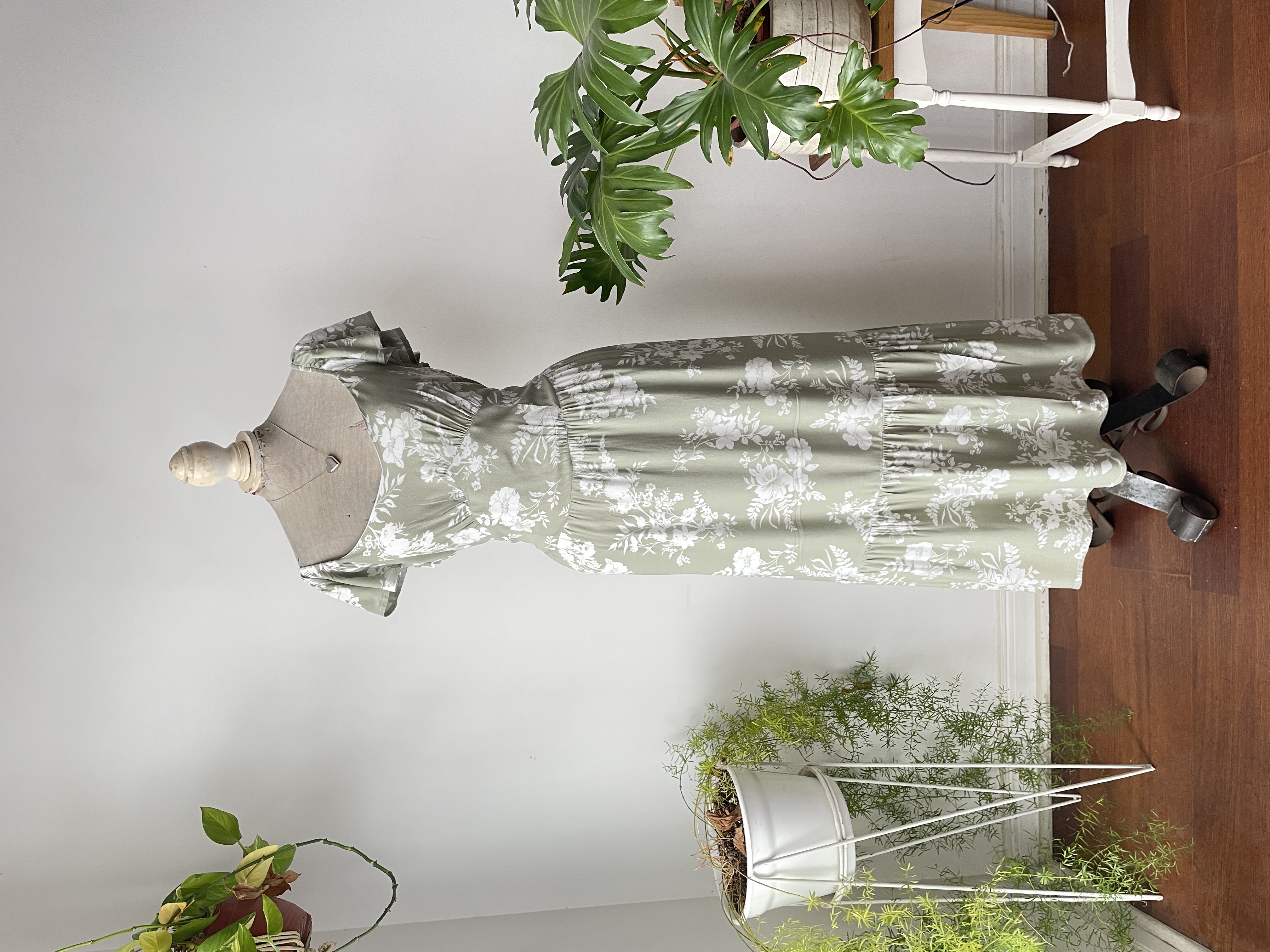 Vestido verde agua. Talla: XL chico (L)  1