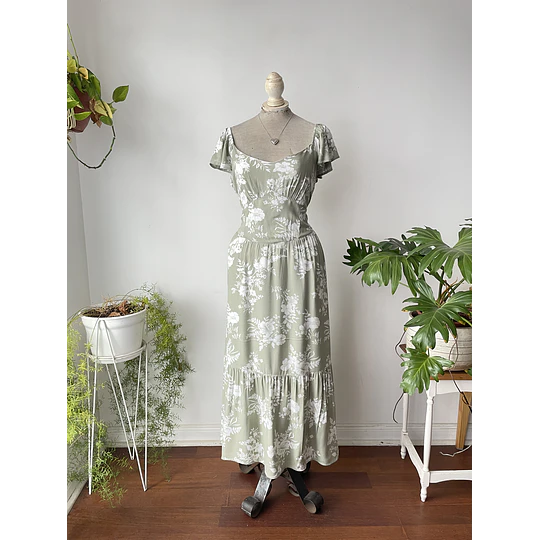 Vestido verde agua. Talla: XL chico (L) 
