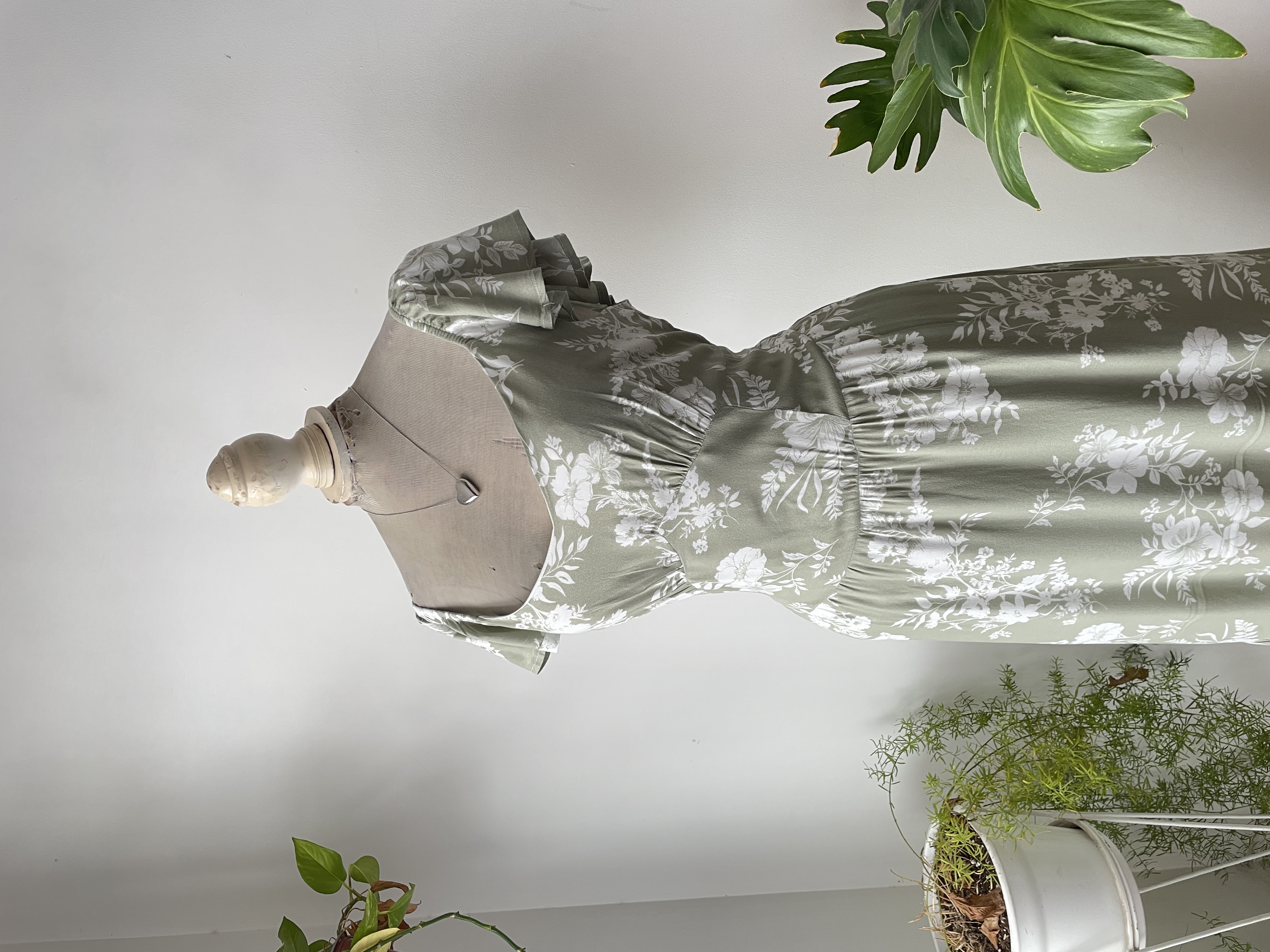 Vestido verde agua. Talla: XL chico (L)  2