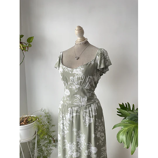 Vestido verde agua. Talla: XL chico (L) 