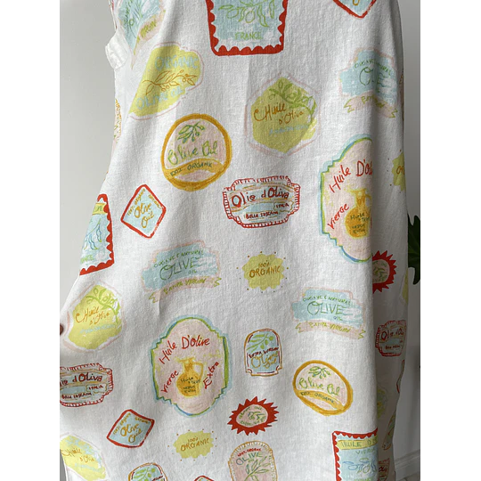 Vestido oliva lino. Talla: S grande (M)