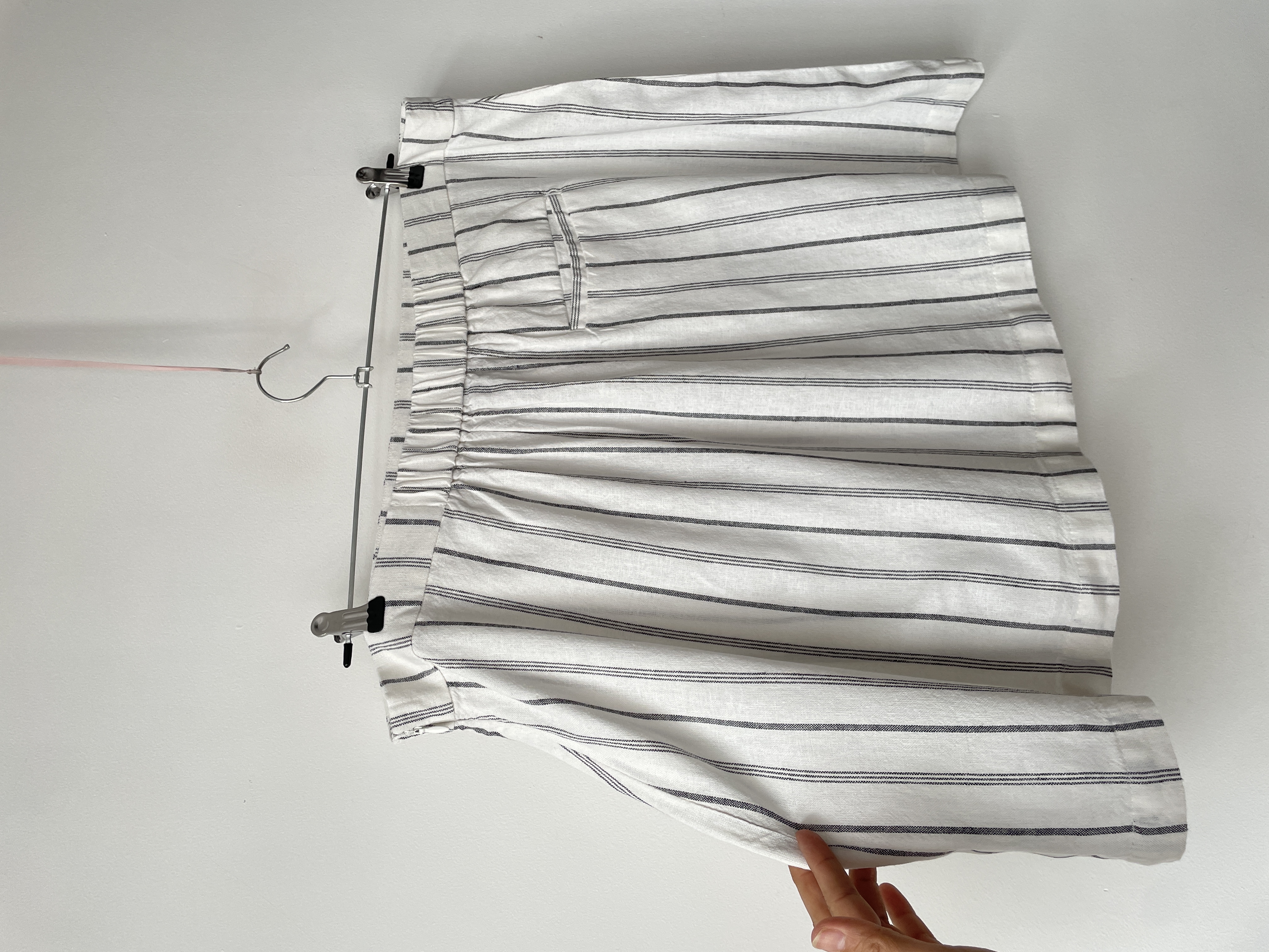 Falda rayada lino. Talla: XL  4