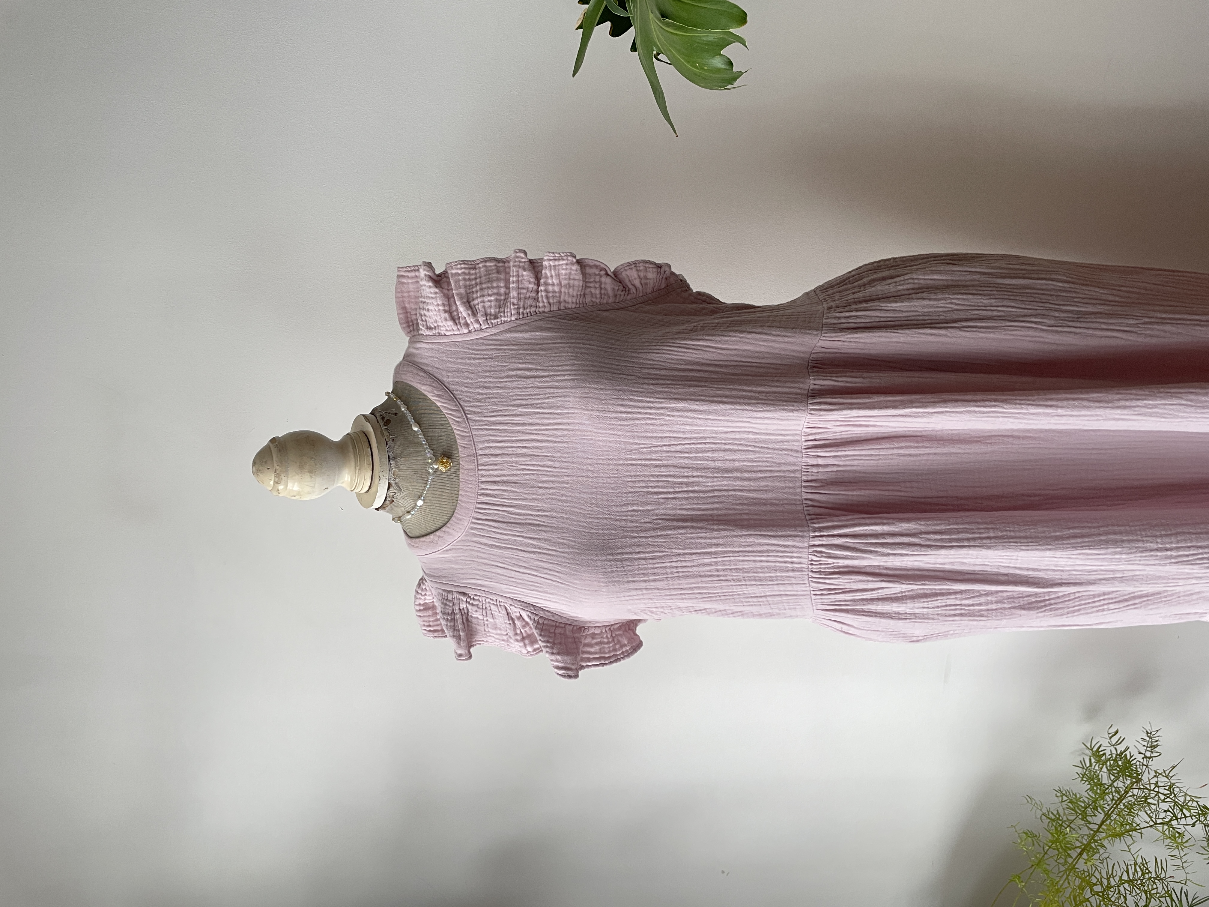 Vestido cansú rosa. Talla: L 2