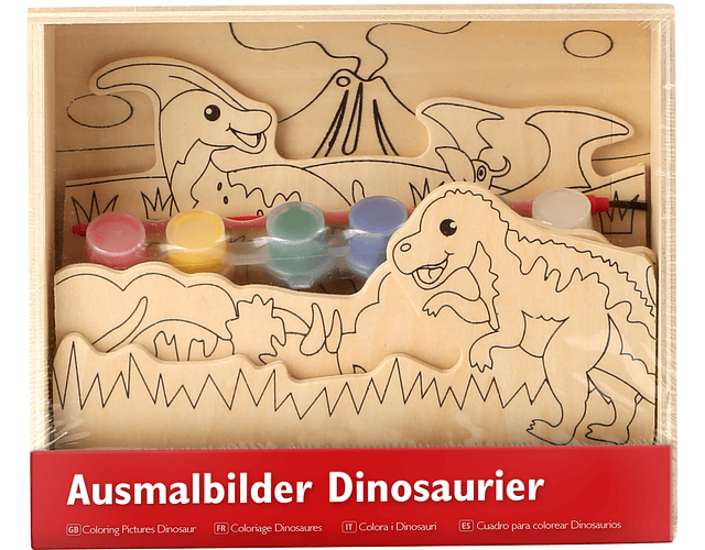 Small Foot - Pintura de madeira - dinossauros para crianças