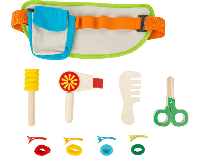 Small Foot - Bolsa de cintura de cabeleireiro em madeira para criança - Brinquedos