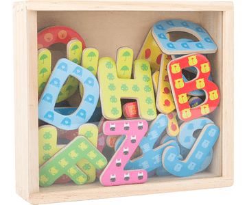 Small Foot - Letras magnéticas coloridas em madeira - brinquedo