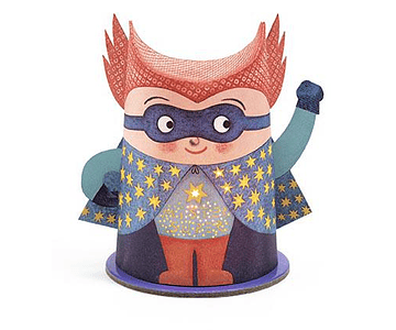 Djeco - Mini Lanterna Noturna Mister Super - super heroi para criança