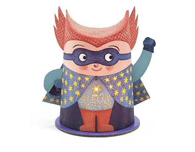 Djeco - Mini Lanterna Noturna Mister Super - super heroi para criança