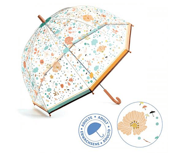 Djeco - Guarda-chuva Flores para adulto 