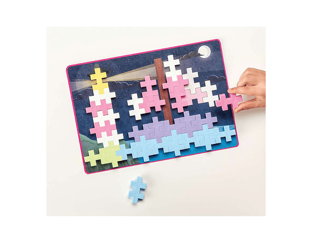 PLUS-PLUS - Big Picture Puzzle Pastel 60 peças para crianças