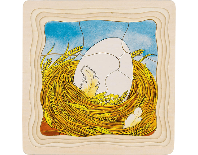 Goki - Puzzle por camadas - galinha