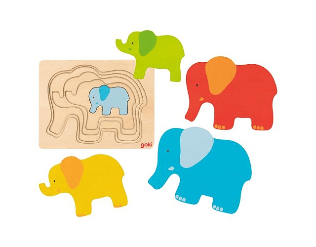 Goki - Puzzle por camadas - Elefante