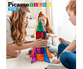 Picasso Tiles - Ladrilhos Magnéticos - Construção  - Foguetão - Conjunto 32 peças