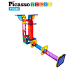 Picasso Tiles - Ladrilhos Magnéticos - Construção  - Pista de Corrida - Conjunto 40 peças