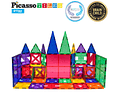 Picasso Tiles - Ladrilhos Magnéticos - Construção  - conjunto criatividade com 10 formas diferentes - 82 peças