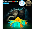 Picasso Tiles - Ladrilhos Magnéticos que Brilham no Escuro - Construção  - 60 peças