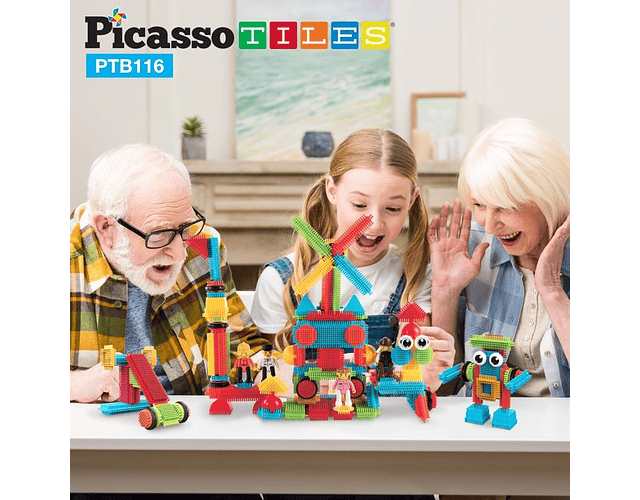 Picasso Tiles - Blocos de Cerdas - 116 peças