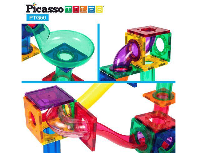 Picasso Tiles - pista de corrida magnética - 50pcs