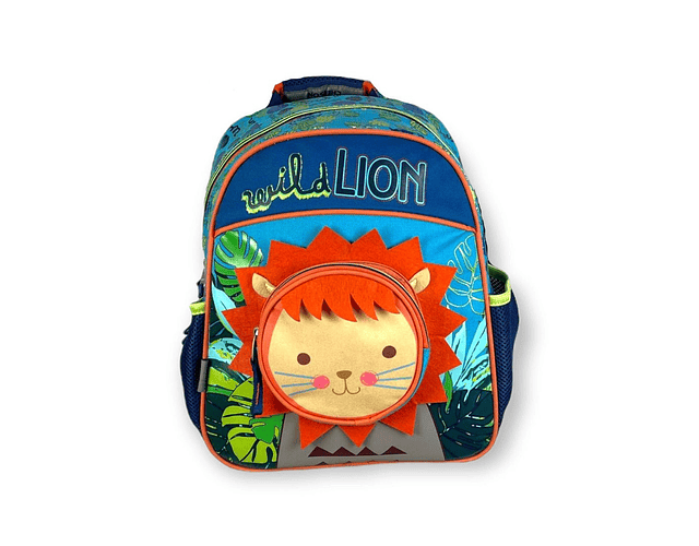 Mochila escolar para creche /jardim de infãncia com desenhos infantis - Leão