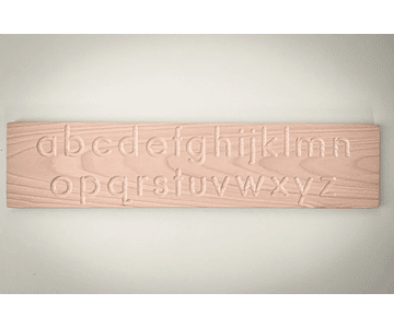 Tábua de madeira Alfabeto A-Z minúsculas e maiúsculas - recurso Montessori