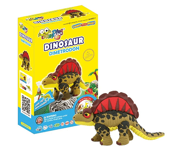 Jumping Clay - Dimetrodon - Coleção Dinossauro - Kit de argila para modelagem a seco