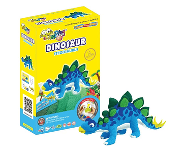 Jumping Clay - Estegossauro - Coleção Dinossauro - Kit de argila para modelagem a seco