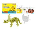 Jumping Clay - Triceratops - Coleção Dinossauro - Kit de argila para modelagem a seco