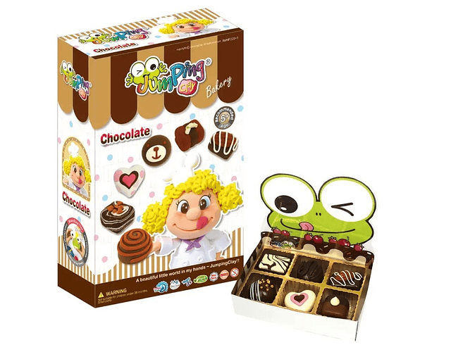 Jumping Clay - Chocolate - Coleção Culinária - Kit de argila para modelagem a seco