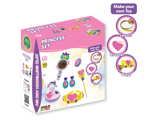 Jumping Clay - Conjunto de Princesa - Kit de argila para modelagem a seco