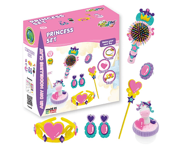 Jumping Clay - Conjunto de Princesa - Kit de argila para modelagem a seco