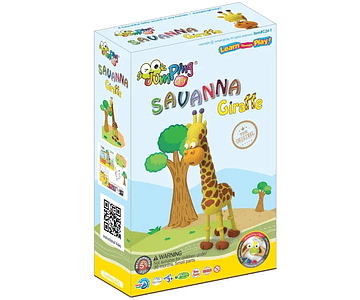 Jumping Clay - Girafa - Coleção Savana - Kit de argila para modelagem a seco