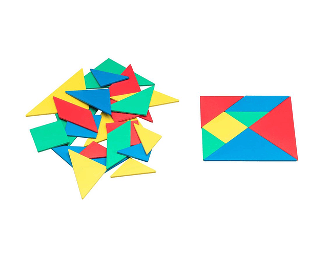 Wissner - Conjunto de Tangram de 4 cores - 28 peças